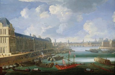 The Seine Viewed Towards the Pont-Neuf, the Louvre and the College Mazarin by French School